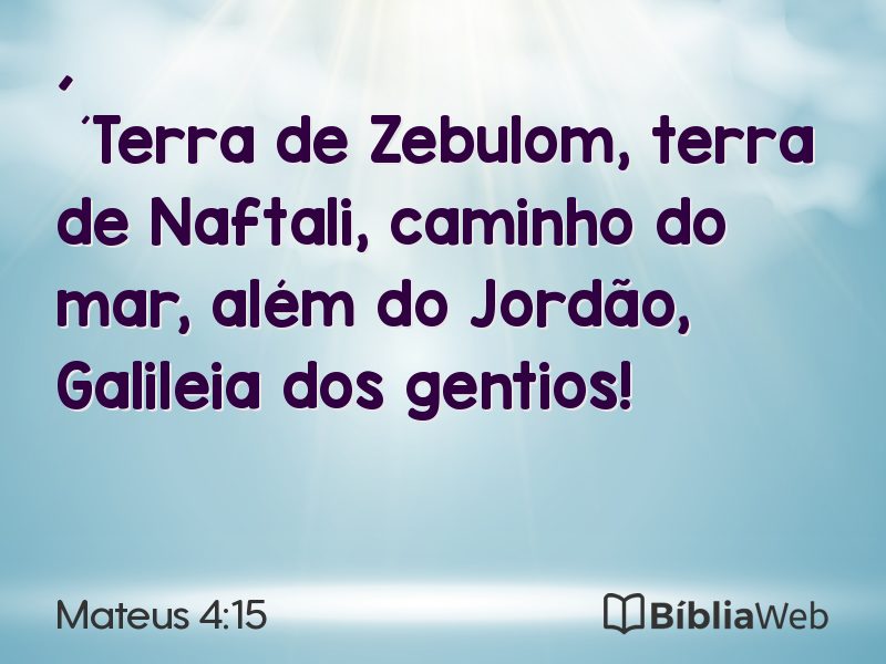 Mateus 4:15 em imagem para compartilhar