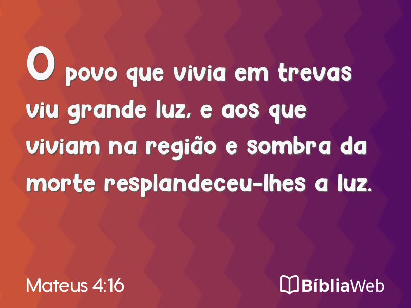 Mateus 4:16 em imagem para compartilhar