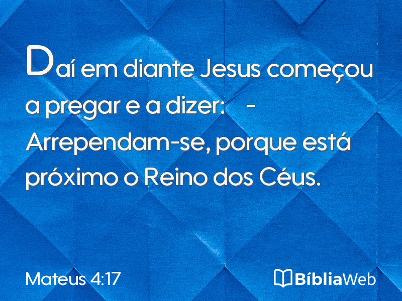 Mateus 4:17 em imagem para compartilhar
