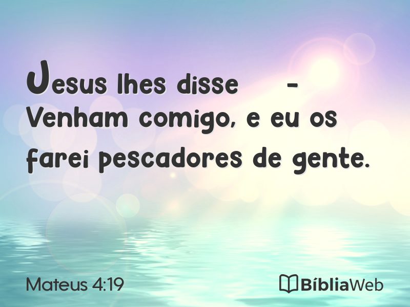 Mateus 4:19 em imagem para compartilhar