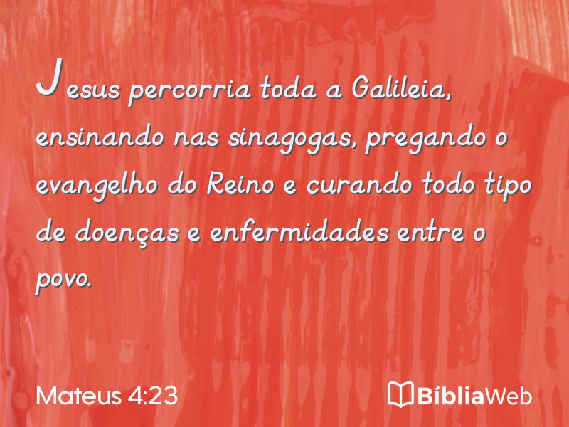 Mateus 4:23 em imagem para compartilhar