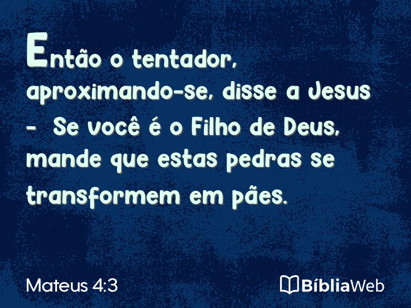Mateus 4:3 em imagem para compartilhar