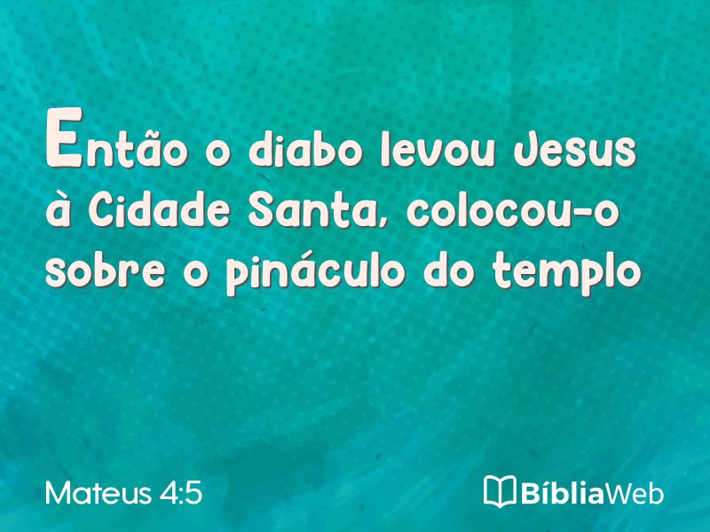 Mateus 4:5 em imagem para compartilhar