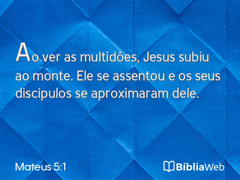 Mateus 5:1 em imagem para compartilhar