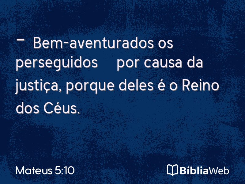 Mateus 5:10 em imagem para compartilhar