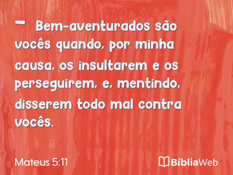 Mateus 5:11 em imagem para compartilhar