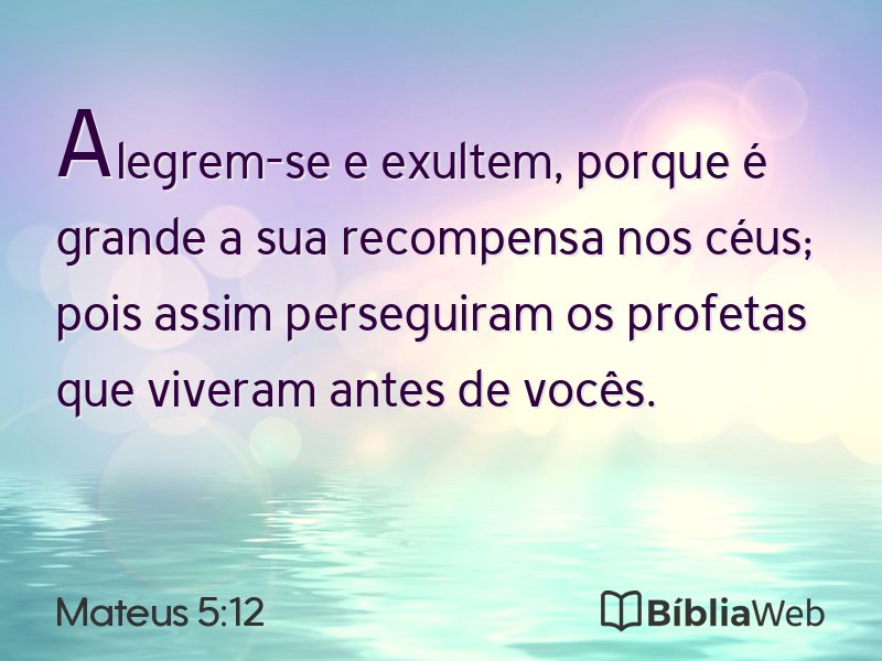 Mateus 5:12 em imagem para compartilhar