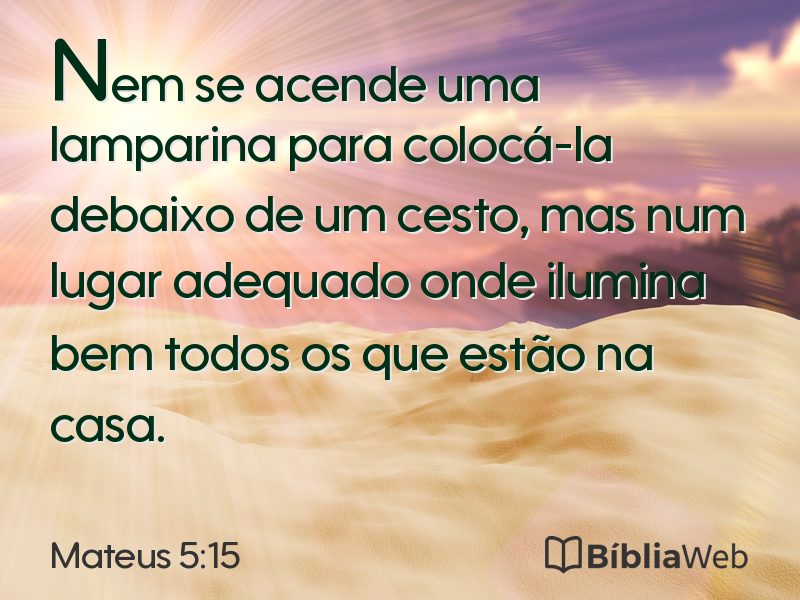 Mateus 5:15 em imagem para compartilhar