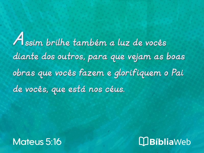 Mateus 5:16 em imagem para compartilhar