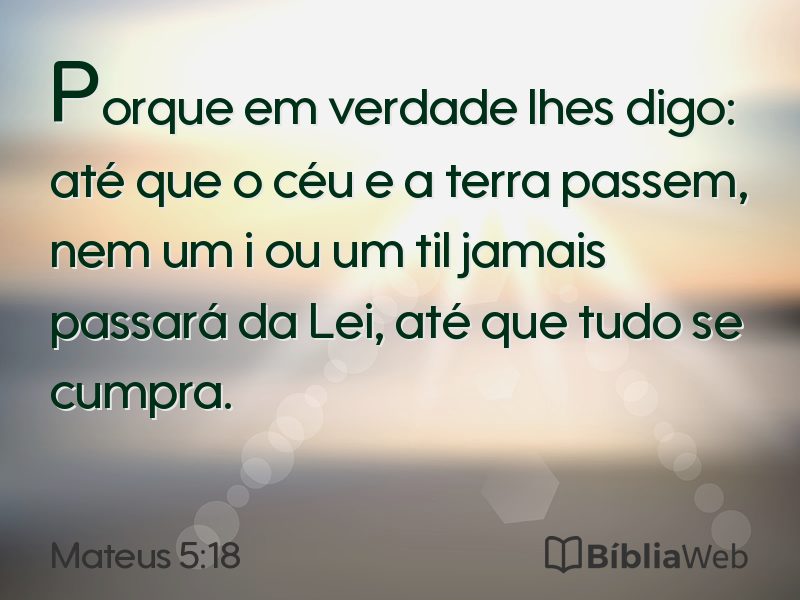 Mateus 5:18 em imagem para compartilhar
