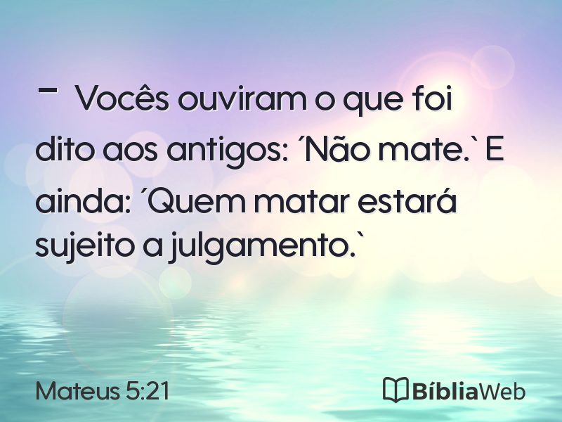 Mateus 5:21 em imagem para compartilhar
