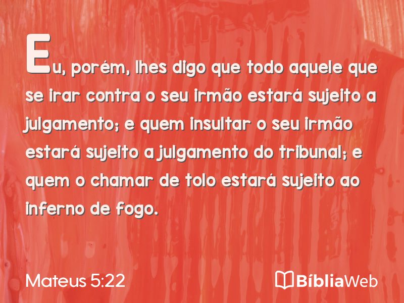 Mateus 5:22 em imagem para compartilhar