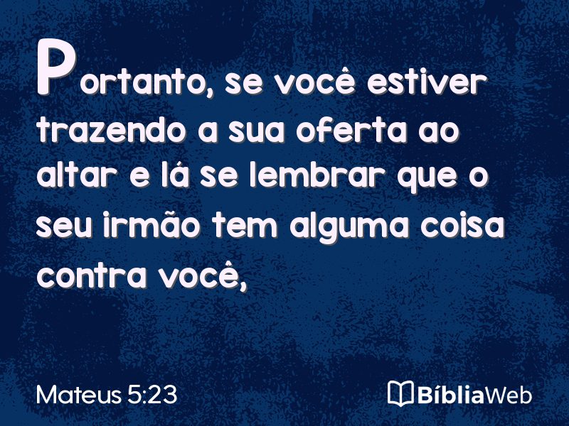 Mateus 5:23 em imagem para compartilhar