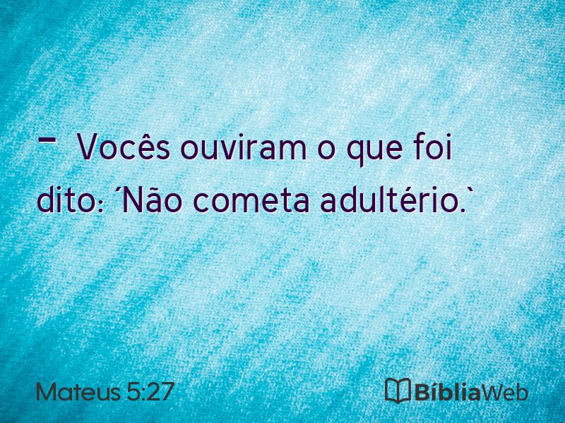 Mateus 5:27 em imagem para compartilhar