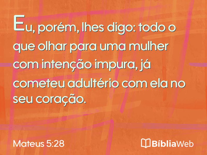 Mateus 5:28 em imagem para compartilhar