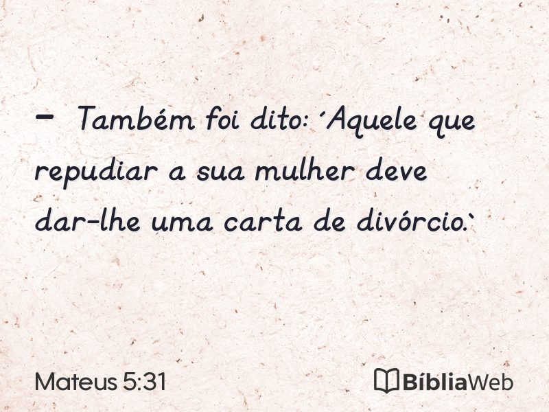 Mateus 5:31 em imagem para compartilhar