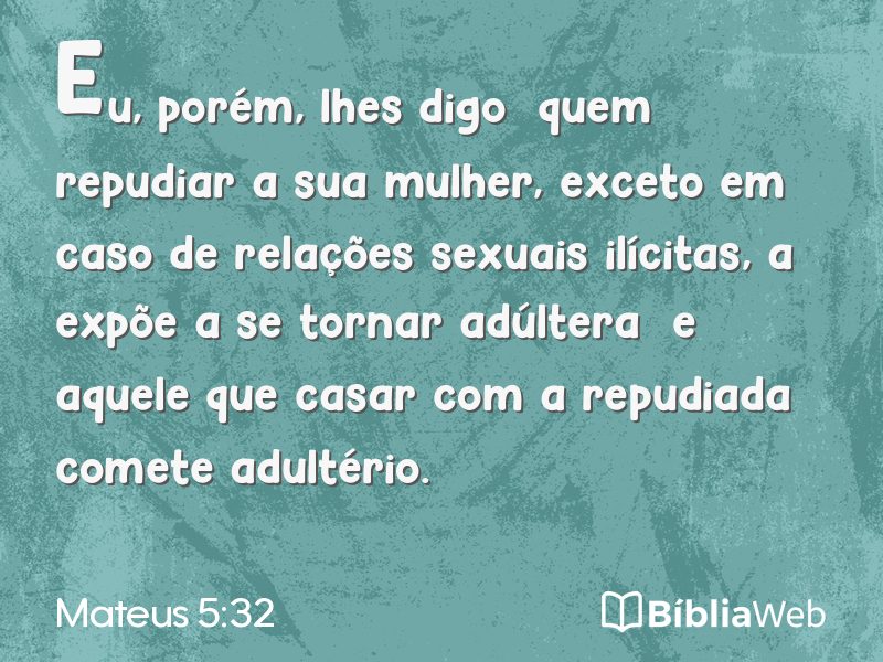 Mateus 5:32 em imagem para compartilhar