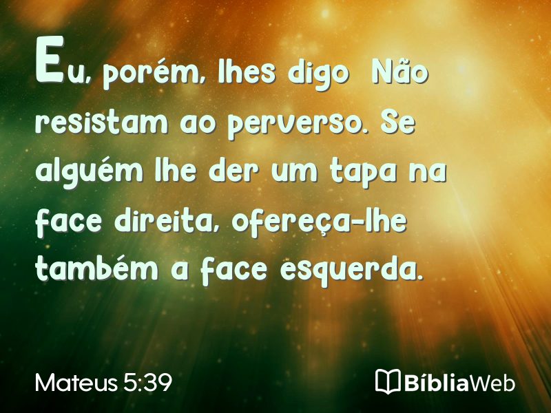 Mateus 5:39 em imagem para compartilhar