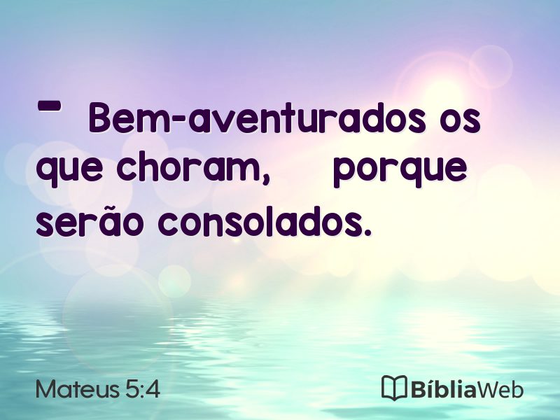 Mateus 5:4 em imagem para compartilhar