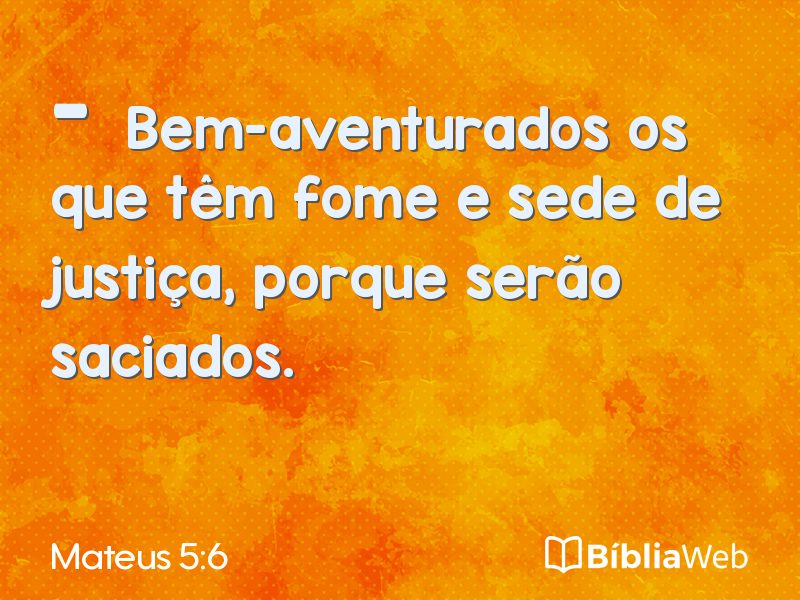 Mateus 5:6 em imagem para compartilhar