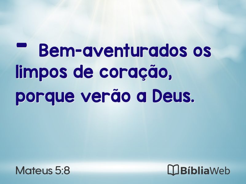 Mateus 5:8 em imagem para compartilhar