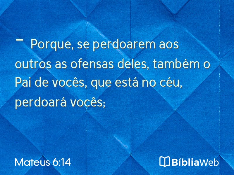 Mateus 6:14 em imagem para compartilhar