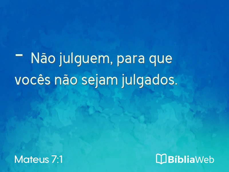 Mateus 7:1 em imagem para compartilhar