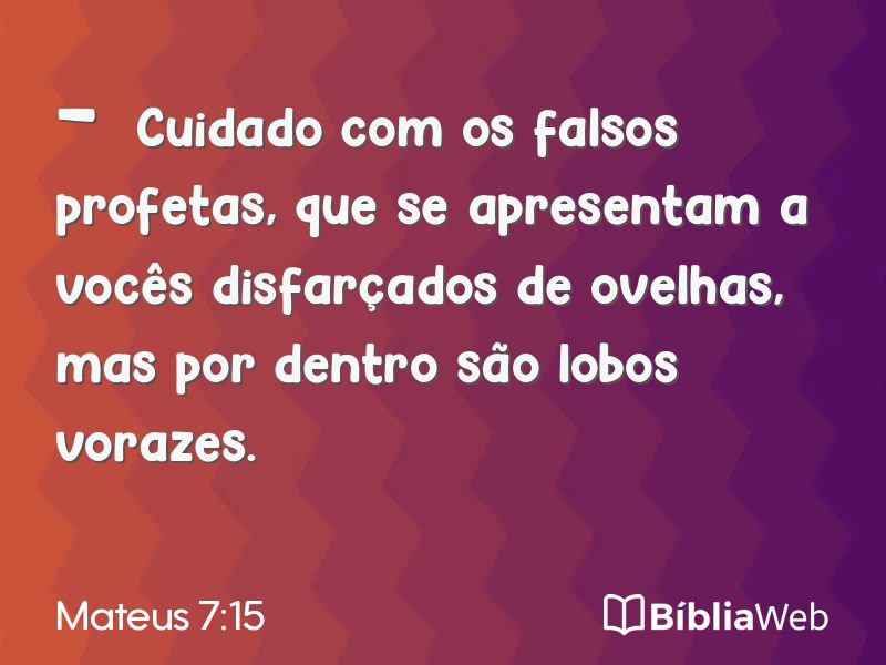 Mateus 7:15 em imagem para compartilhar