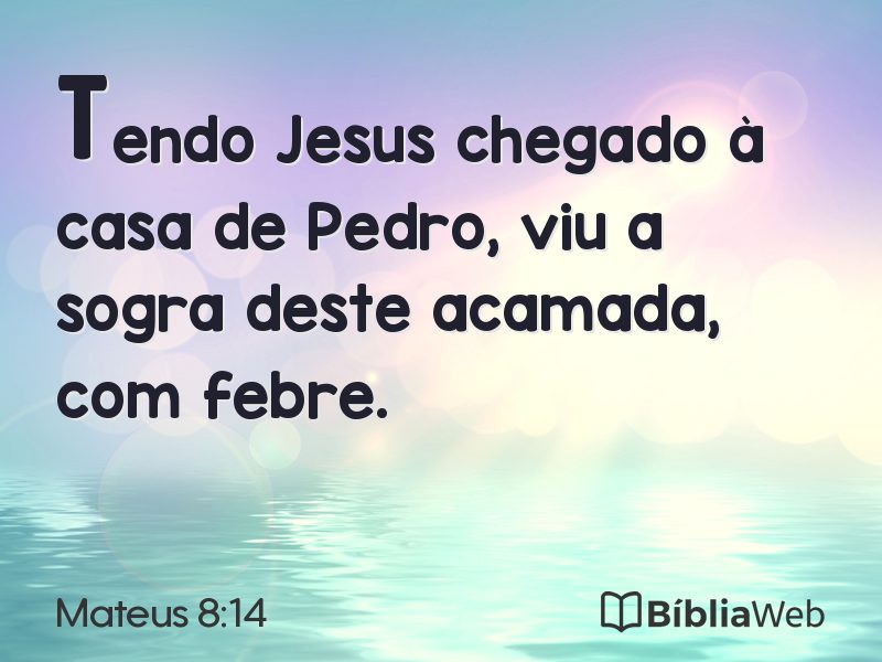 Mateus 8:14 em imagem para compartilhar