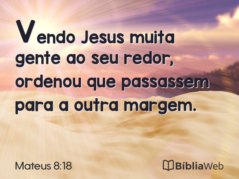 Mateus 8:18 em imagem para compartilhar