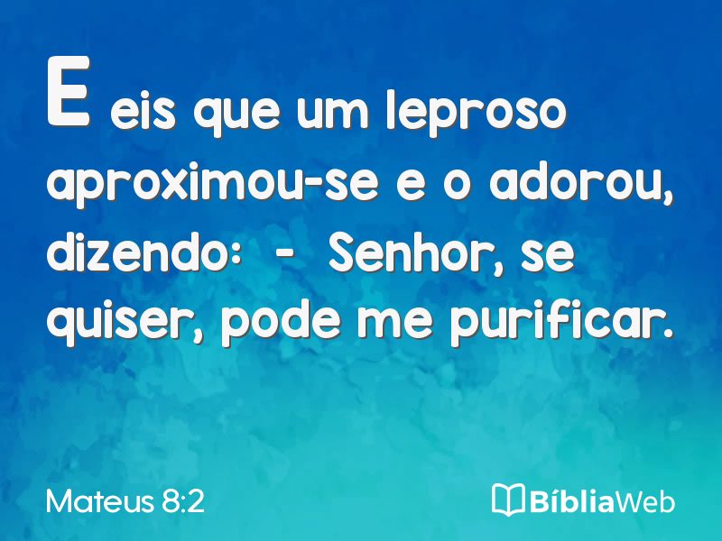 Mateus 8:2 em imagem para compartilhar