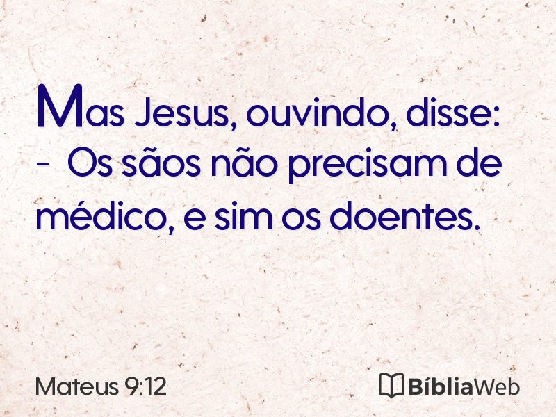 Mateus 9:12 em imagem para compartilhar
