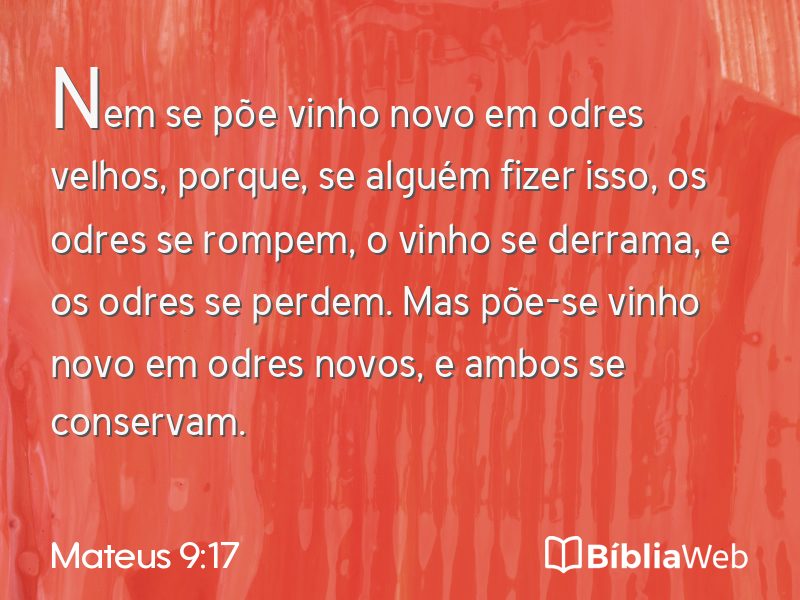 Mateus 9:17 em imagem para compartilhar