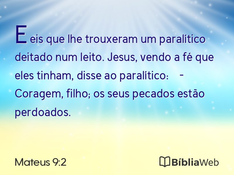 Mateus 9:2 em imagem para compartilhar