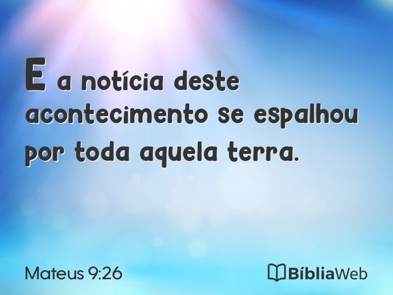 Mateus 9:26 em imagem para compartilhar