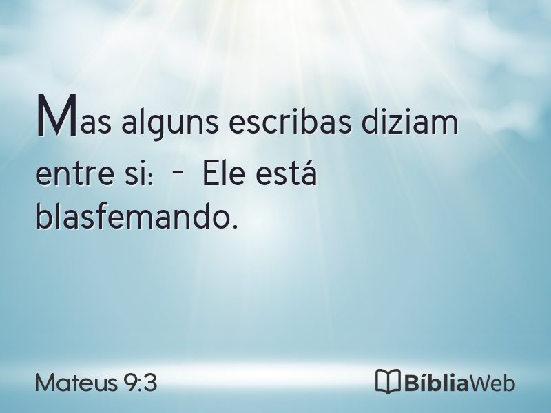 Mateus 9:3 em imagem para compartilhar