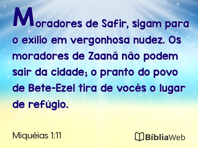 Miquéias 1:11 em imagem para compartilhar
