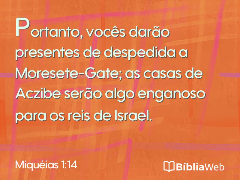 Miquéias 1:14 em imagem para compartilhar