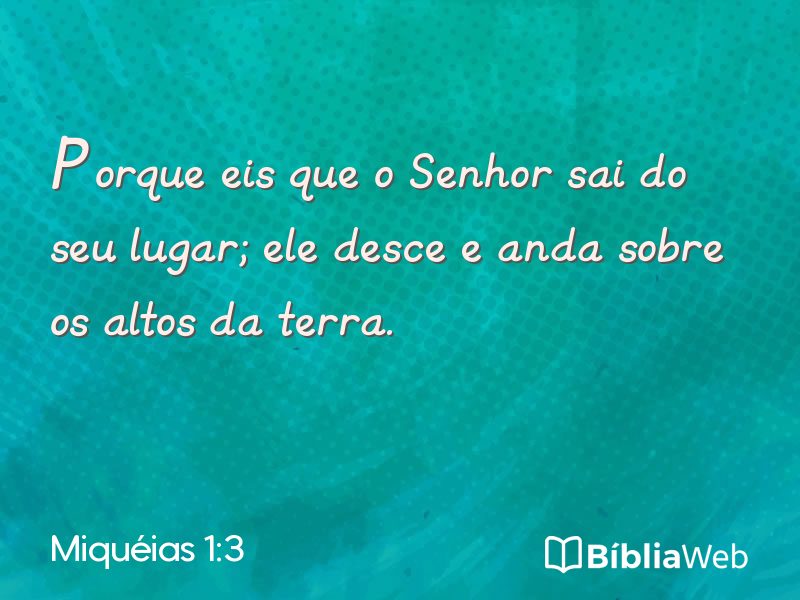 Miquéias 1:3 em imagem para compartilhar