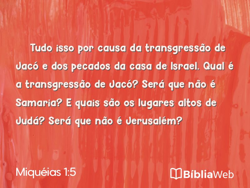 Miquéias 1:5 em imagem para compartilhar