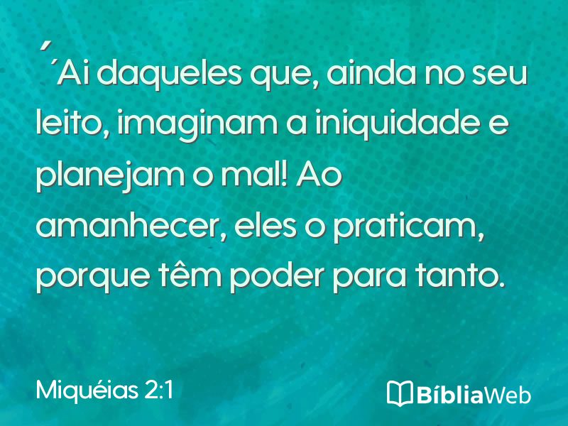 Miquéias 2:1 em imagem para compartilhar