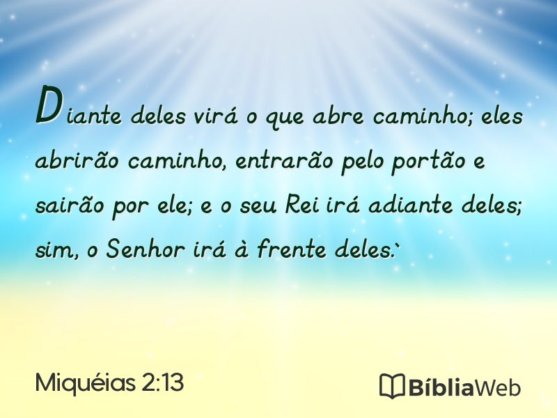 Miquéias 2:13 em imagem para compartilhar