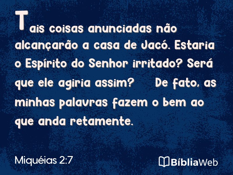 Miquéias 2:7 em imagem para compartilhar