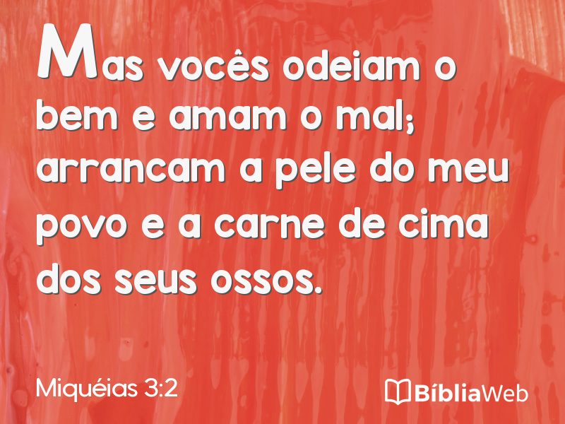 Miquéias 3:2 em imagem para compartilhar