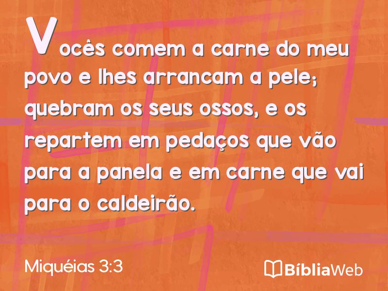 Miquéias 3:3 em imagem para compartilhar