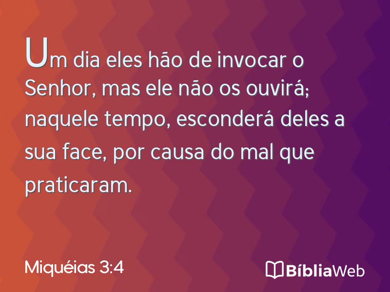 Miquéias 3:4 em imagem para compartilhar