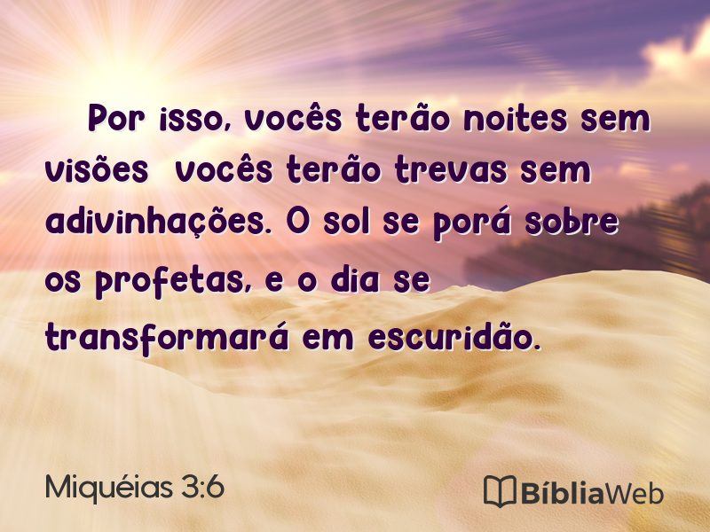 Miquéias 3:6 em imagem para compartilhar