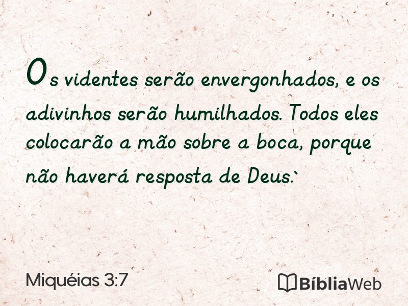Miquéias 3:7 em imagem para compartilhar