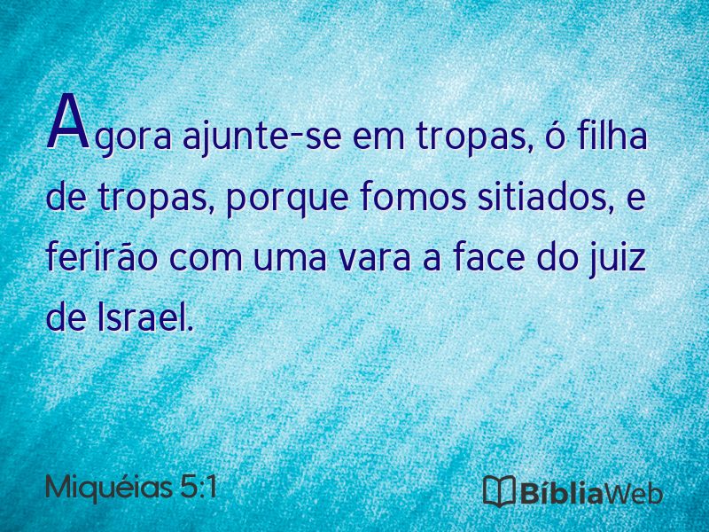 Miquéias 5:1 em imagem para compartilhar