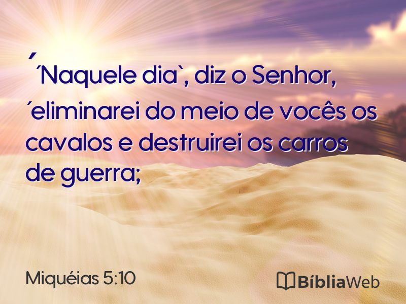 Miquéias 5:10 em imagem para compartilhar